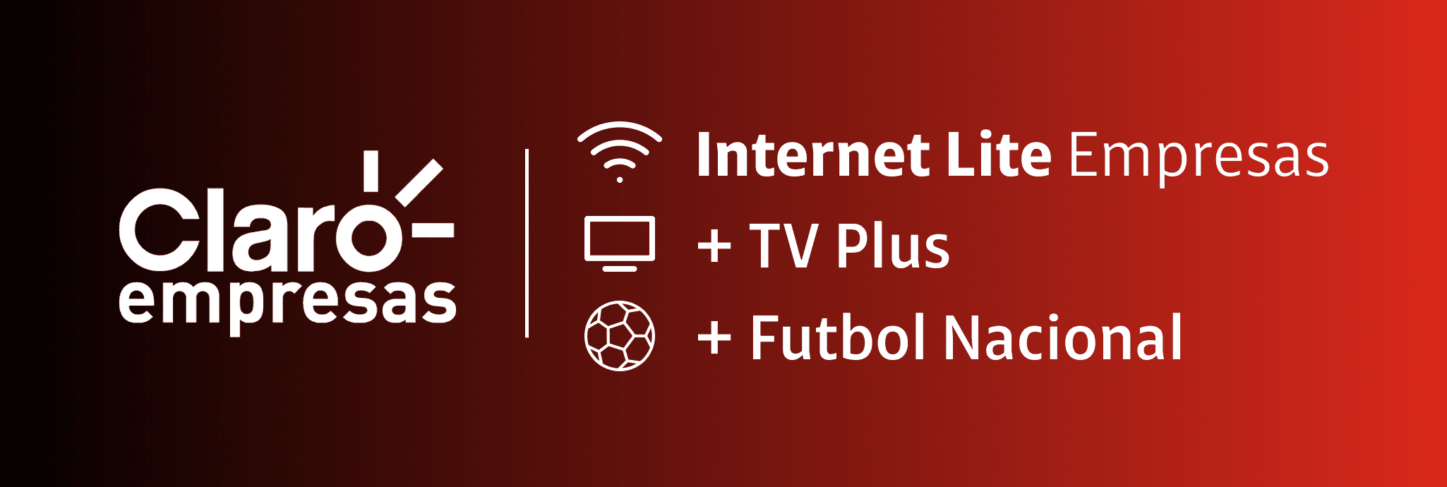 product Claro - Internet Lite Empresas + TV Plus + Futbol Nacional logo