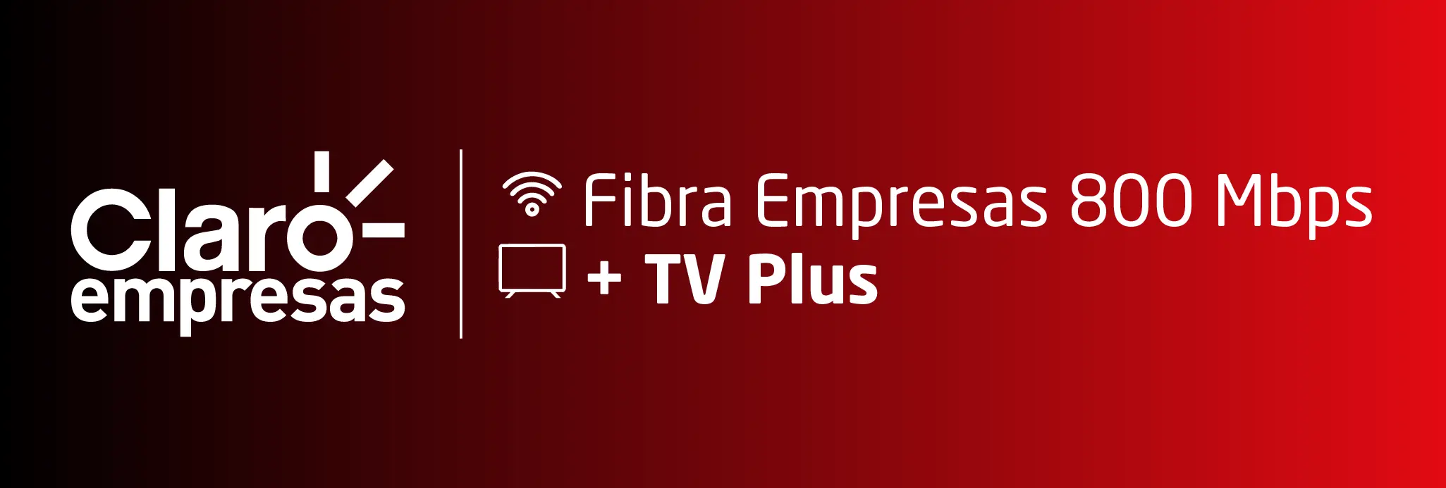 product Claro - Fibra Empresas 800 + TV Plus logo